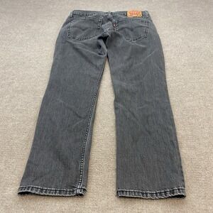 Levis 511 Jeans Mens 36 Fits 35x30 Faded Black Skinny Straight Dark Distressed